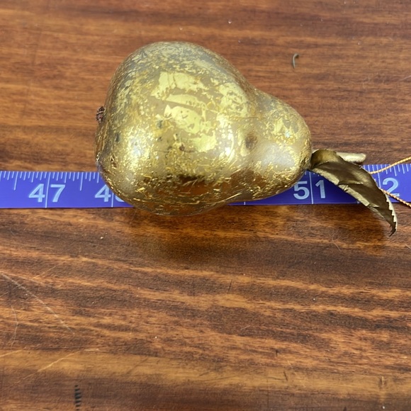 Gold foiled pear ornament - Picture 8 of 11